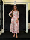 PINK FLORAL MAXI DRESS