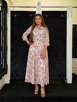 PINK FLORAL MAXI DRESS