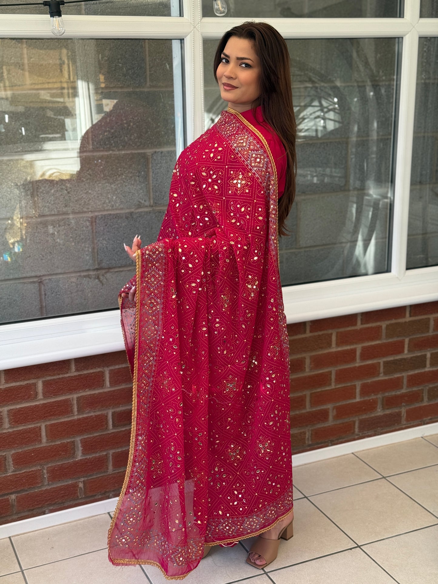 Rajestani Print Gem Dupatta