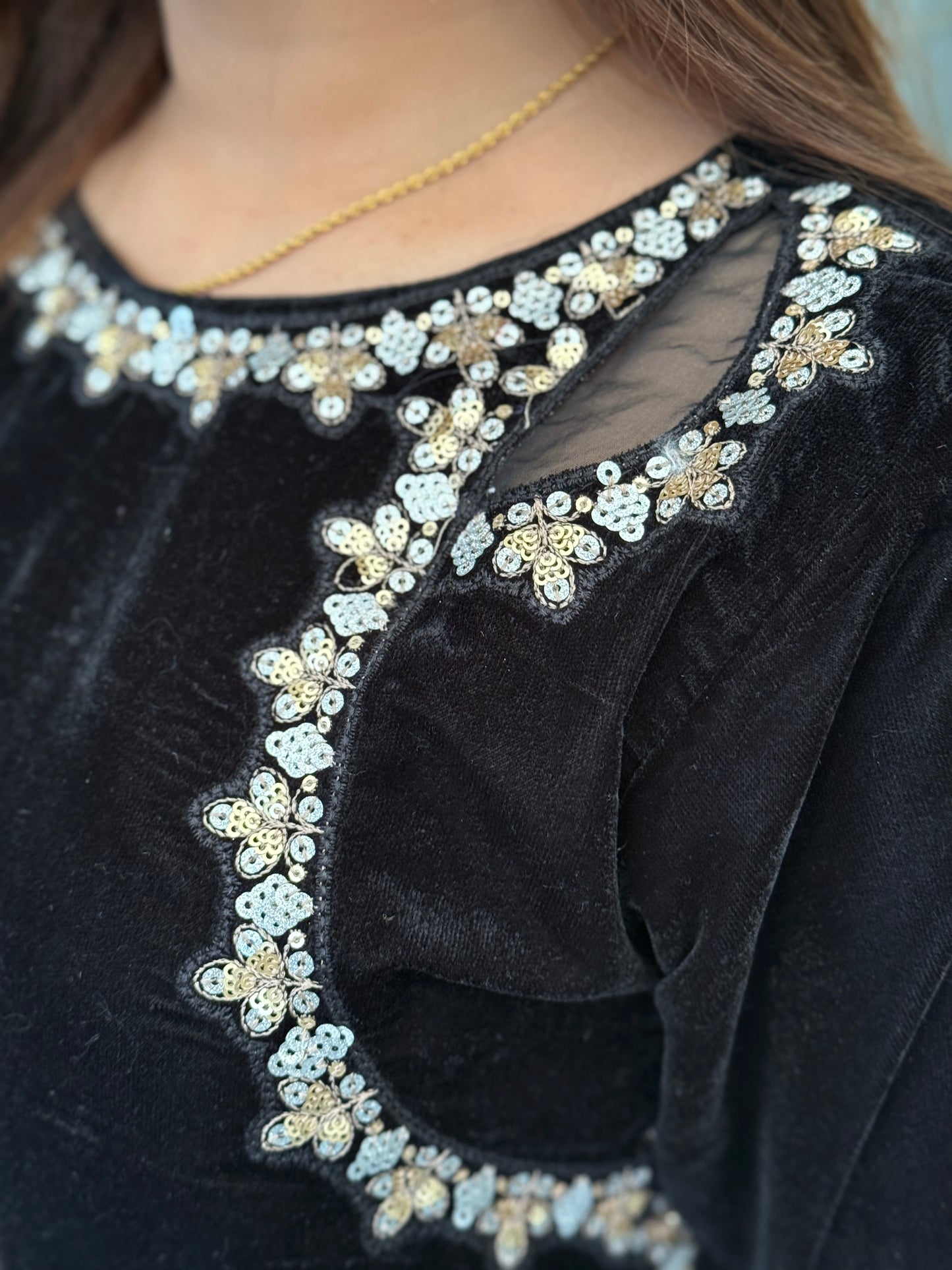 Noore Velvet Shoulder Suit - Noir Black