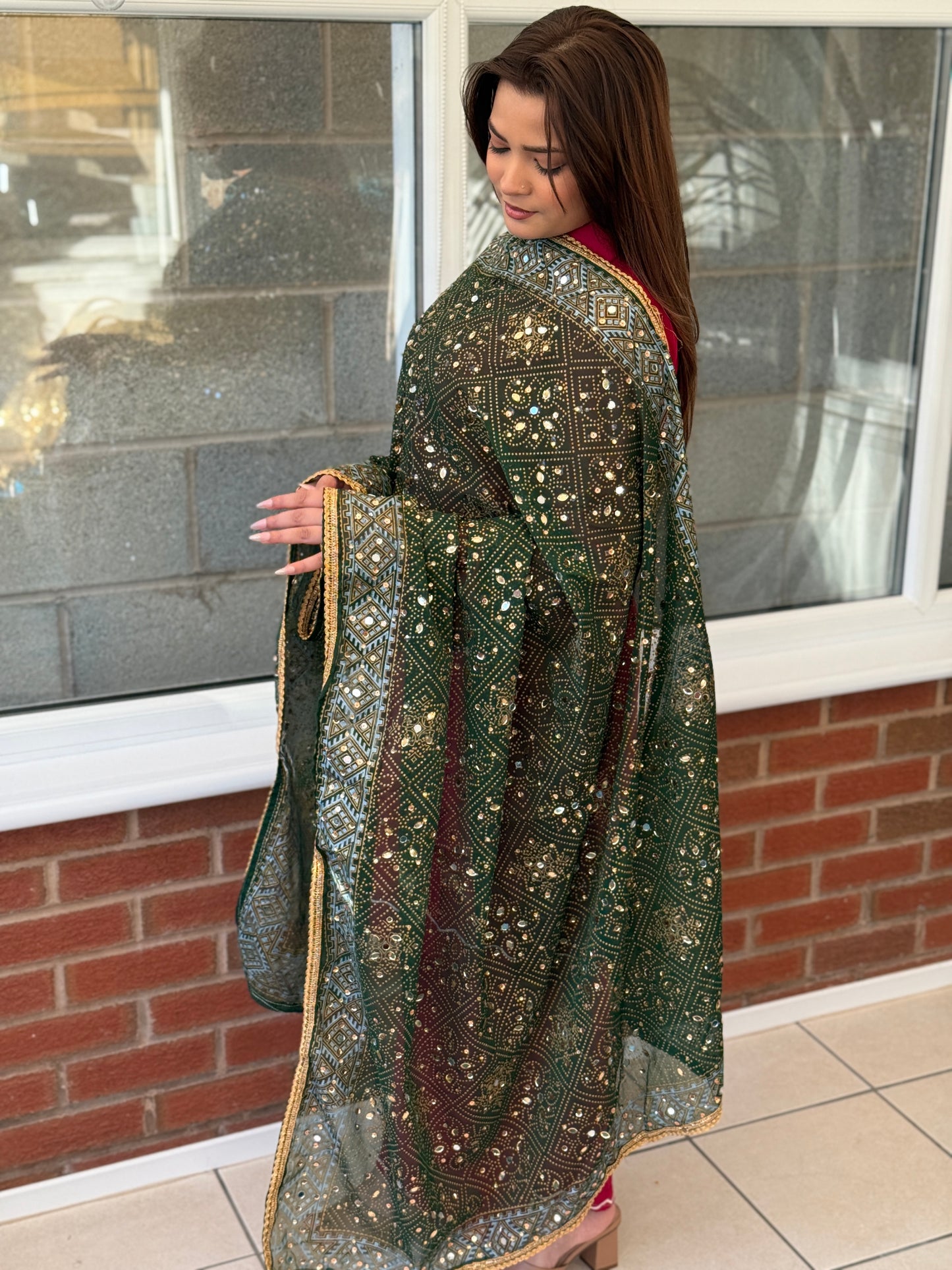 Rajestani Print Gem Dupatta