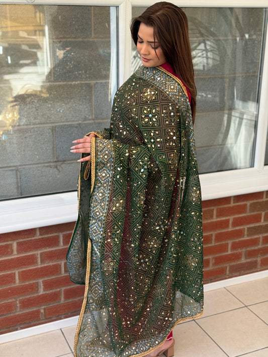 Rajestani Print Gem Dupatta