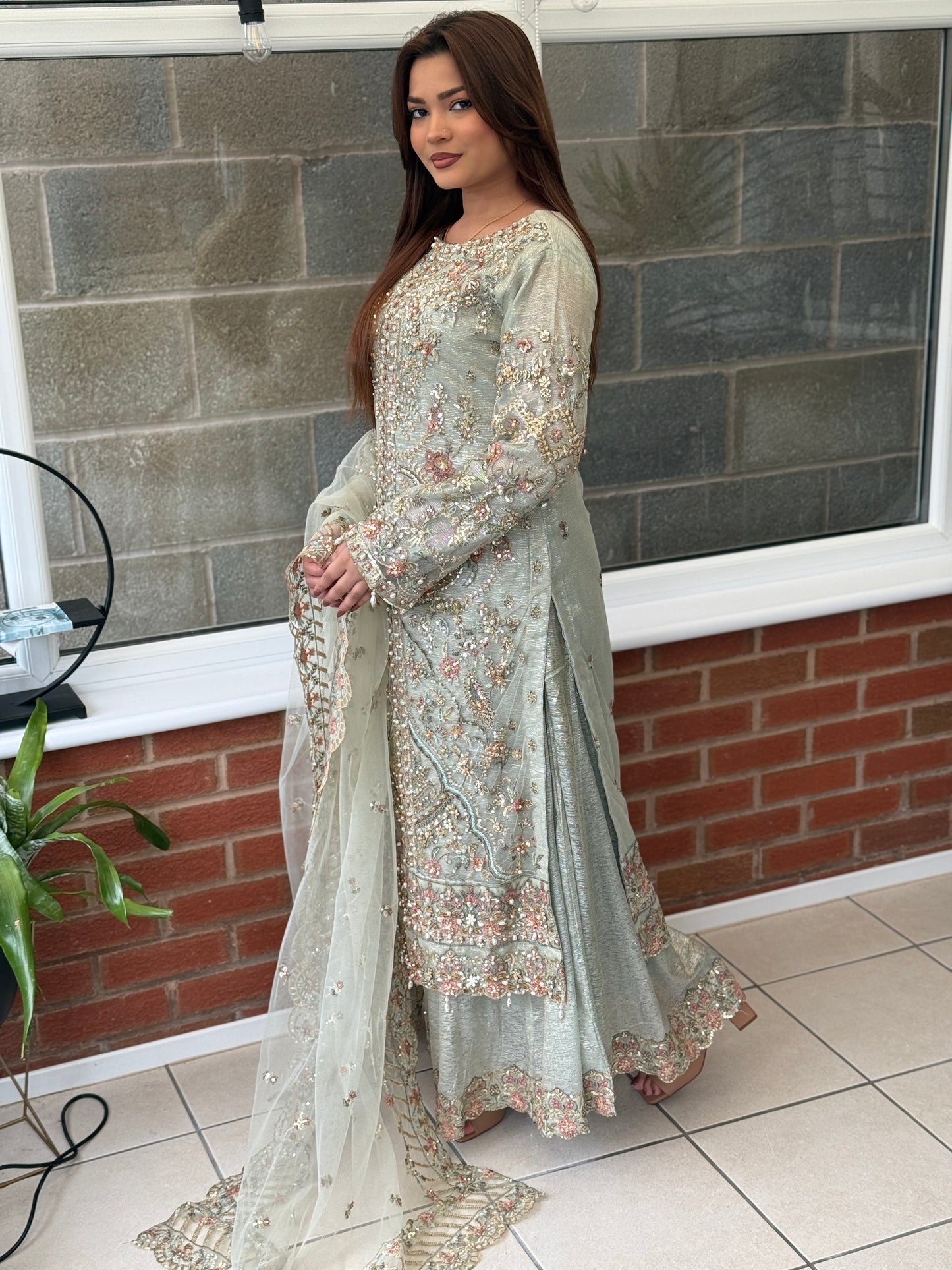 Aurelia Heirloom - Hand Embellished Net Ensemble