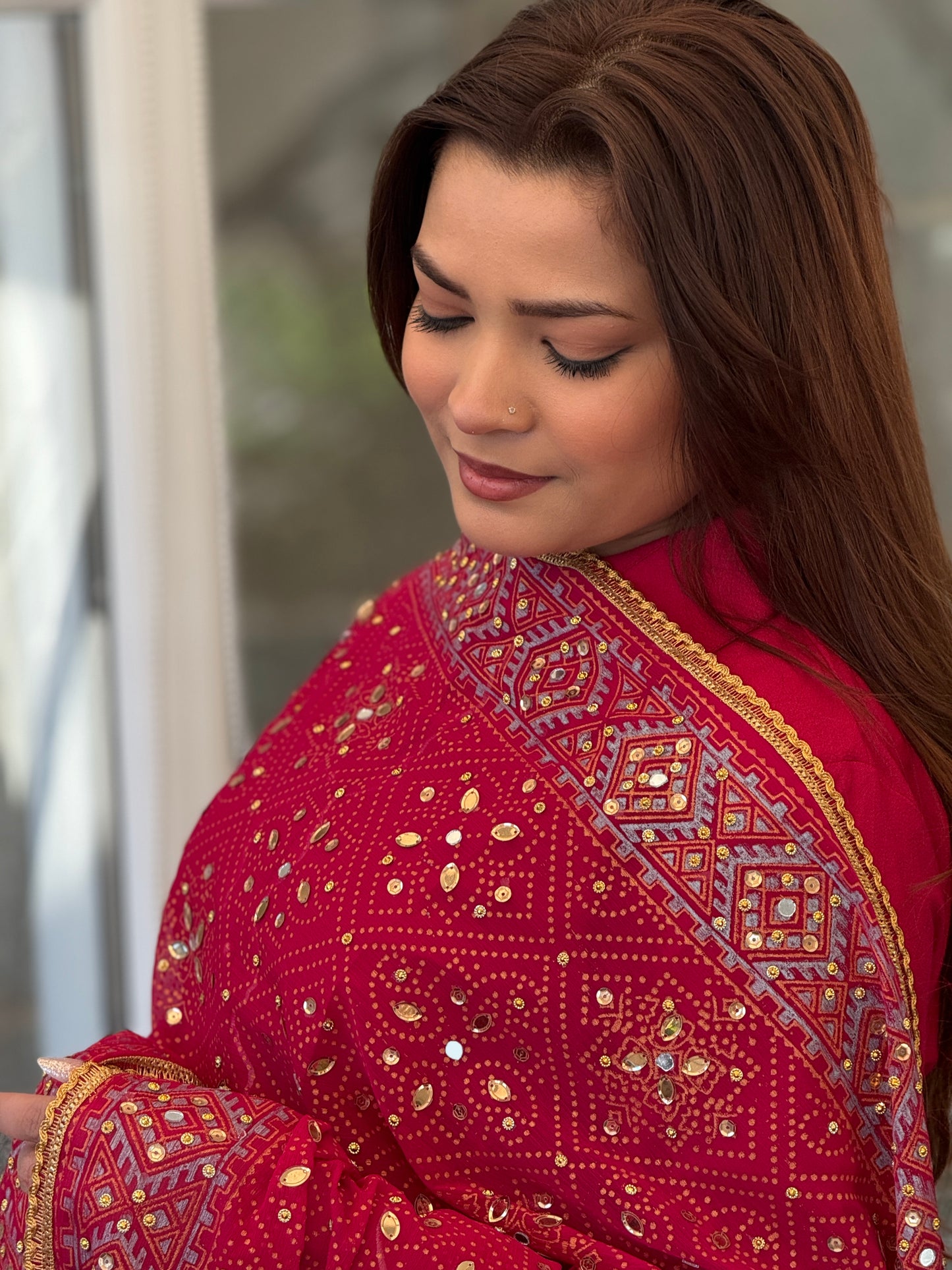 Rajestani Print Gem Dupatta