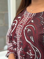Maroon Paisley Print Set