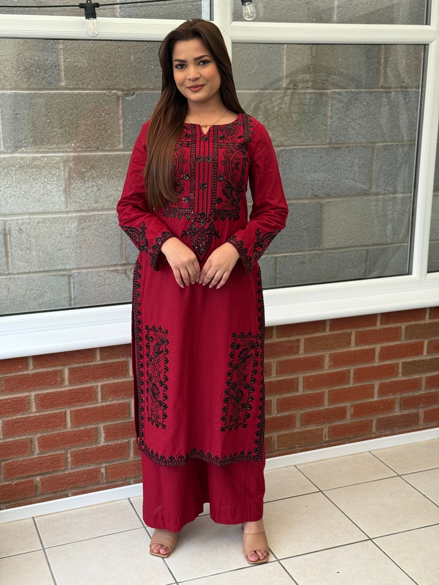 Zarmina Ruby Khadder Embroidered 2 Piece Suit