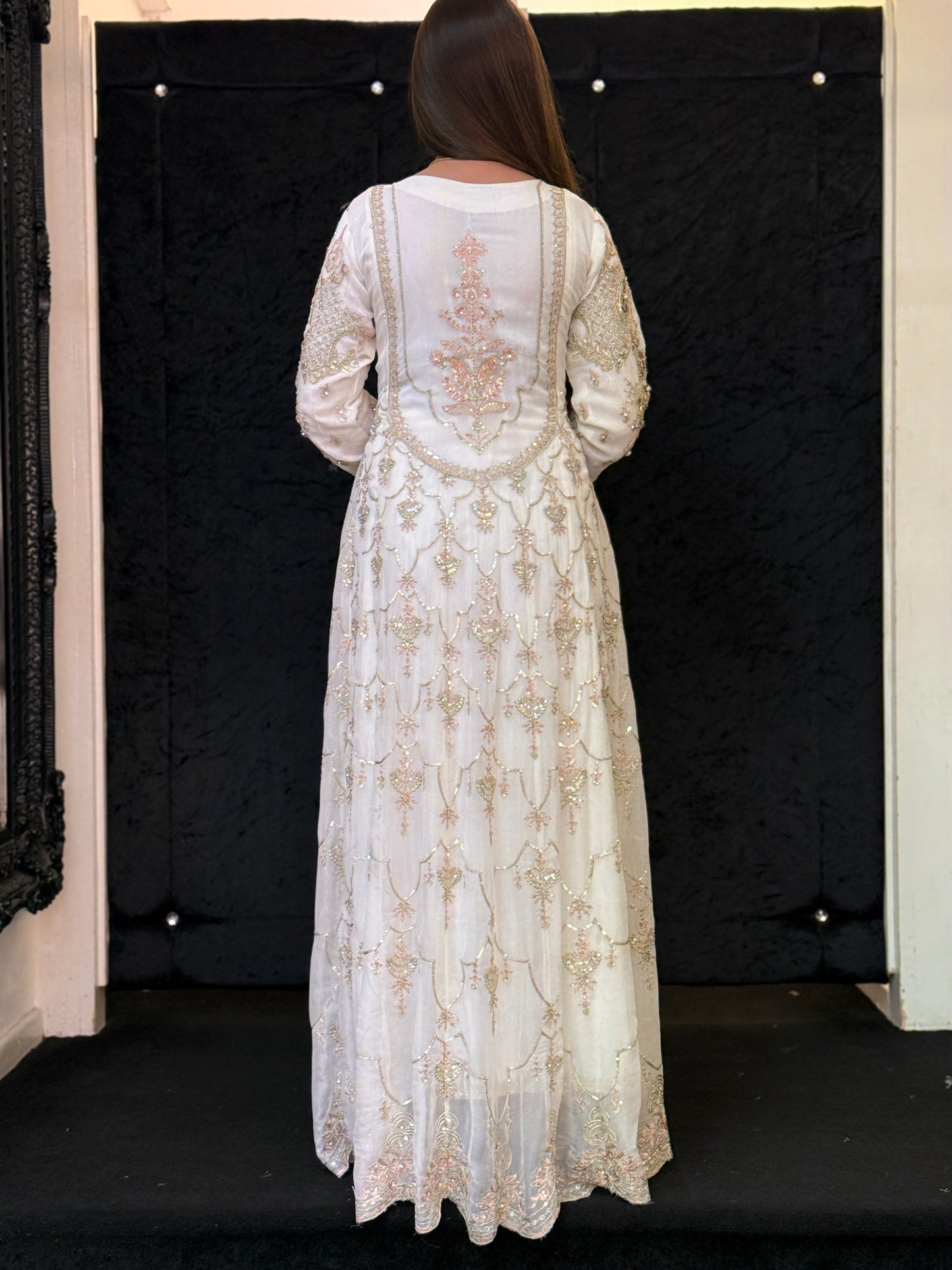 Ivory Éclat Chiffon Maxi