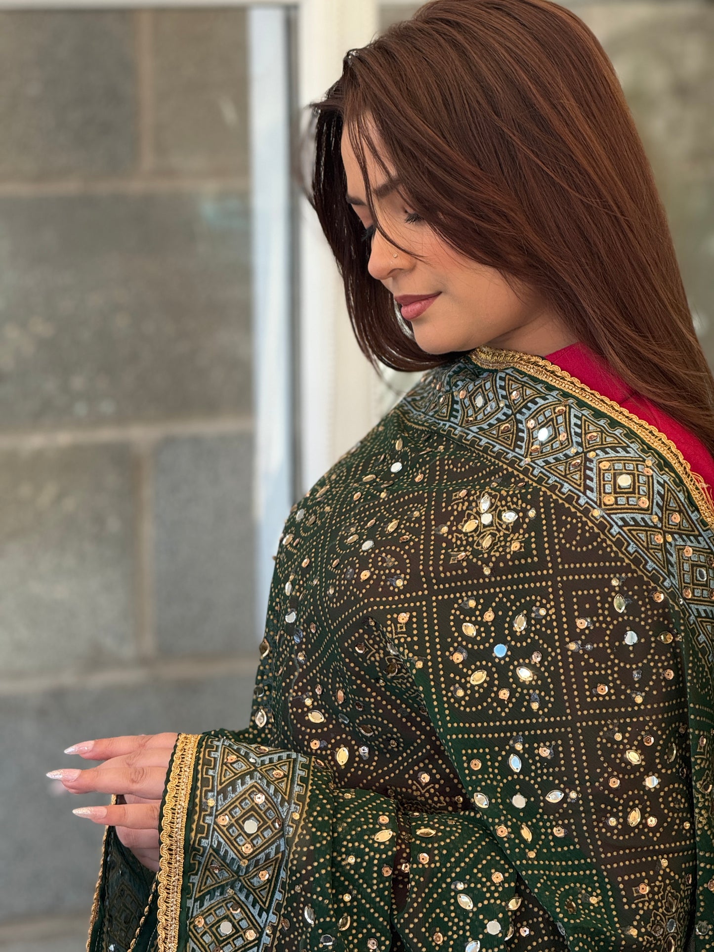 Rajestani Print Gem Dupatta
