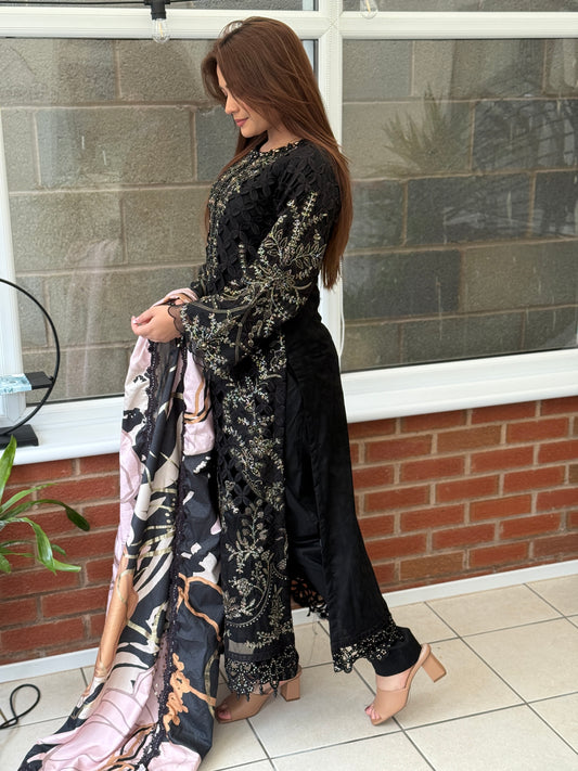 Kalamkar - Black Cutwork