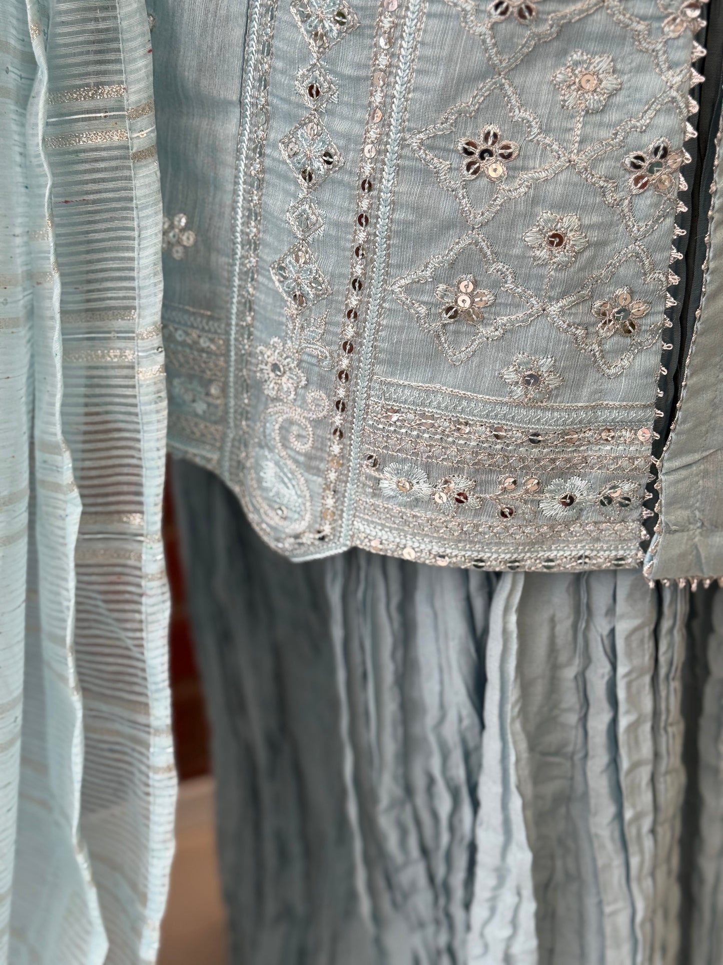 Azure Noor Sharara Set