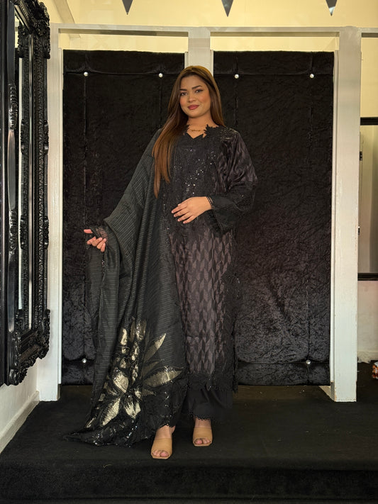 Kalamkar Noir Luxe Suit*