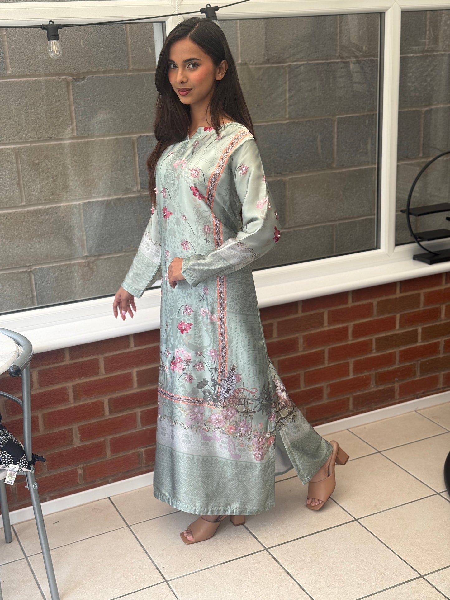 Majestic Mint Royale – Luxury Printed Silk Edit