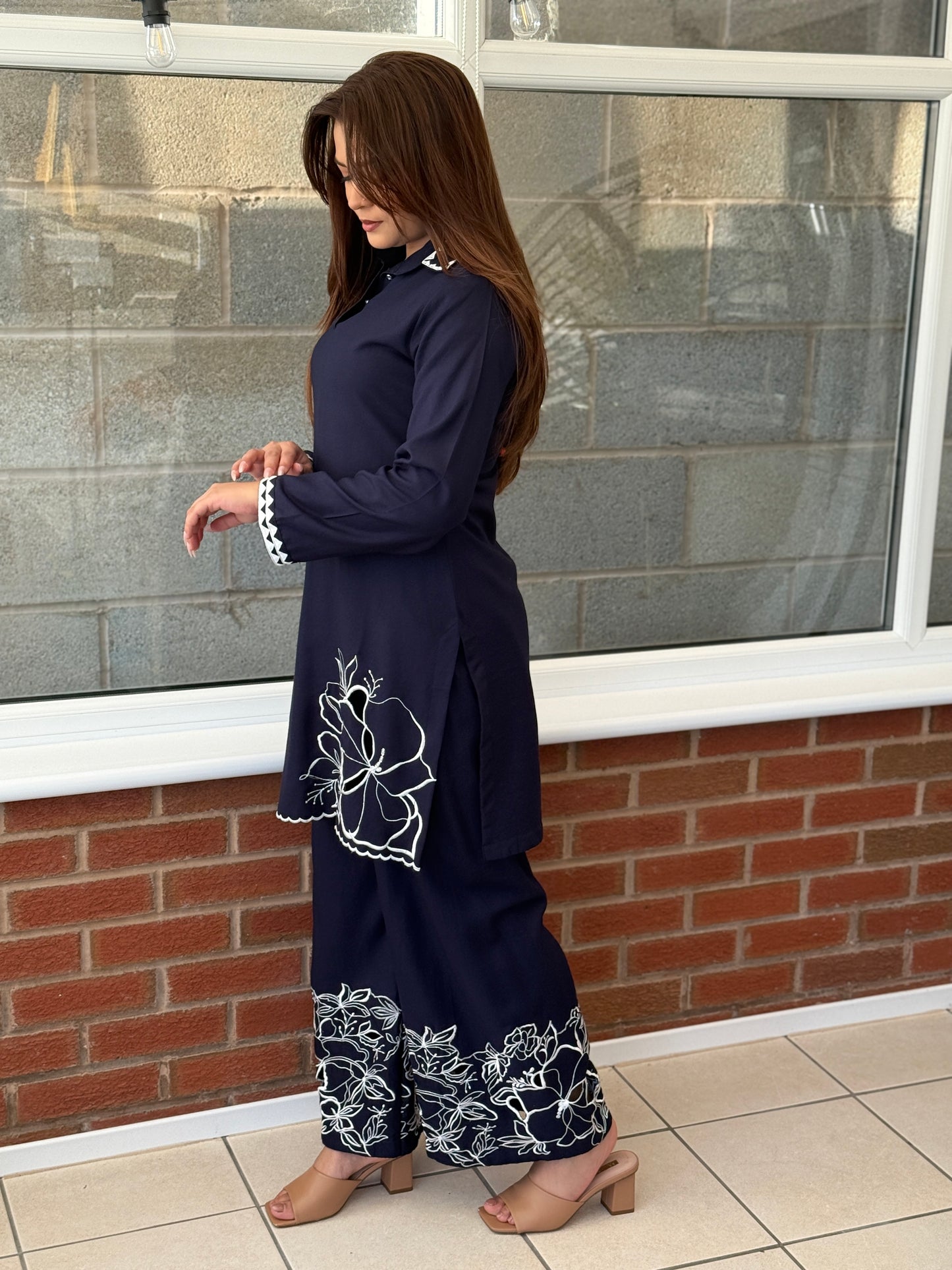 Safiya Navy - Dhanak Winter 2 Piece