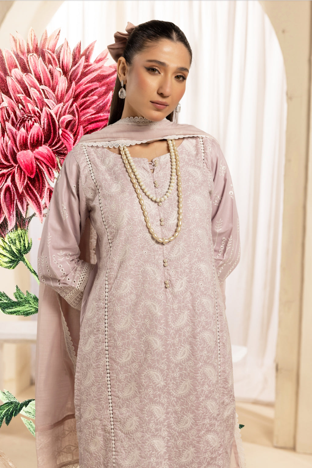 Ethereal Lilac Embroidered
