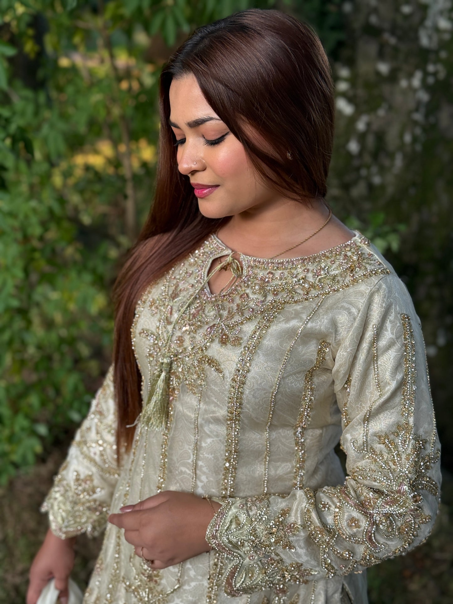 Amira Luxe - Heavy Embellished Silk Gharara