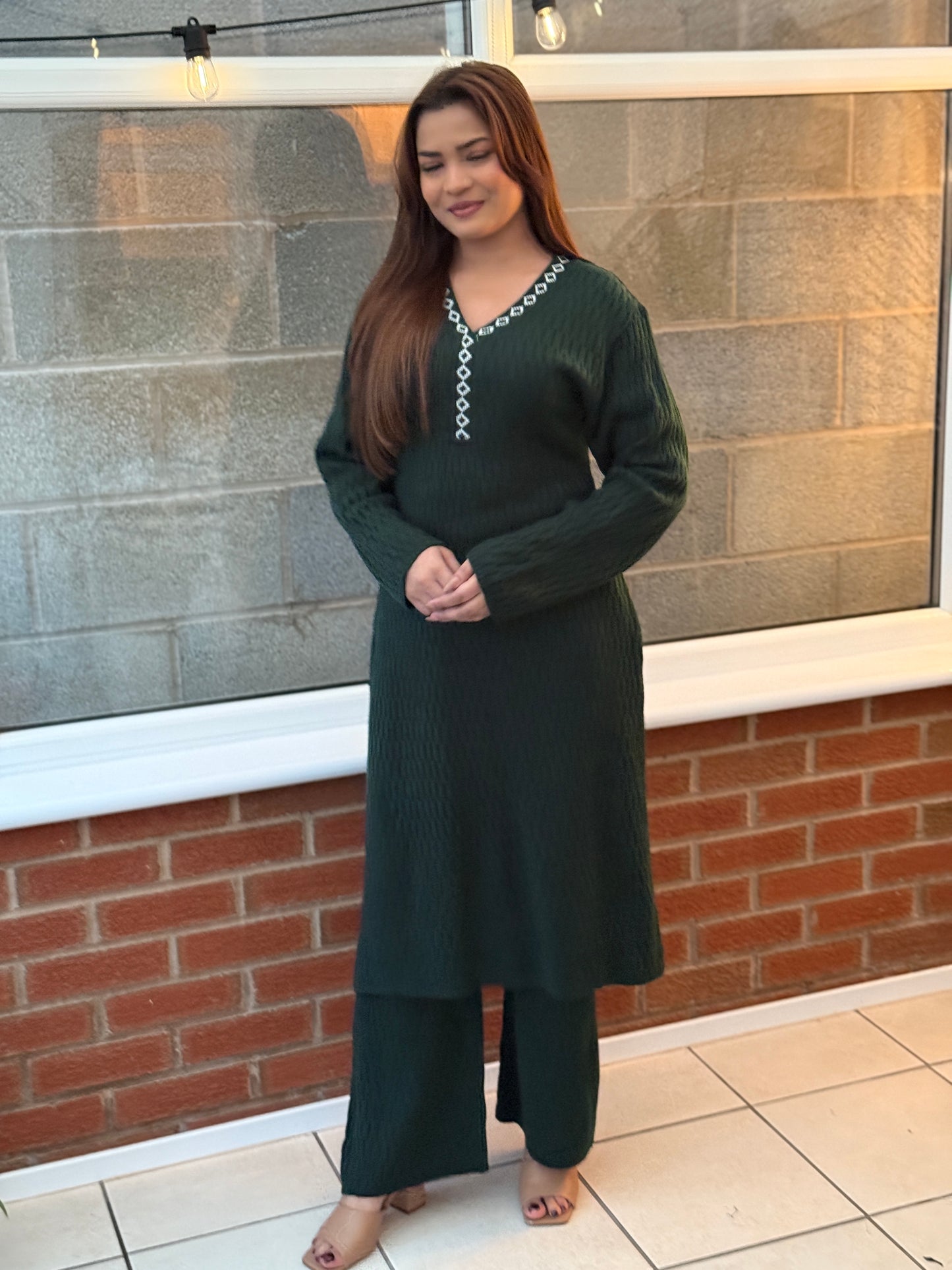 Aria Knit Co-Ord - Green