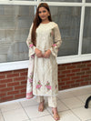 Ivory Bloom Khaddar Suit