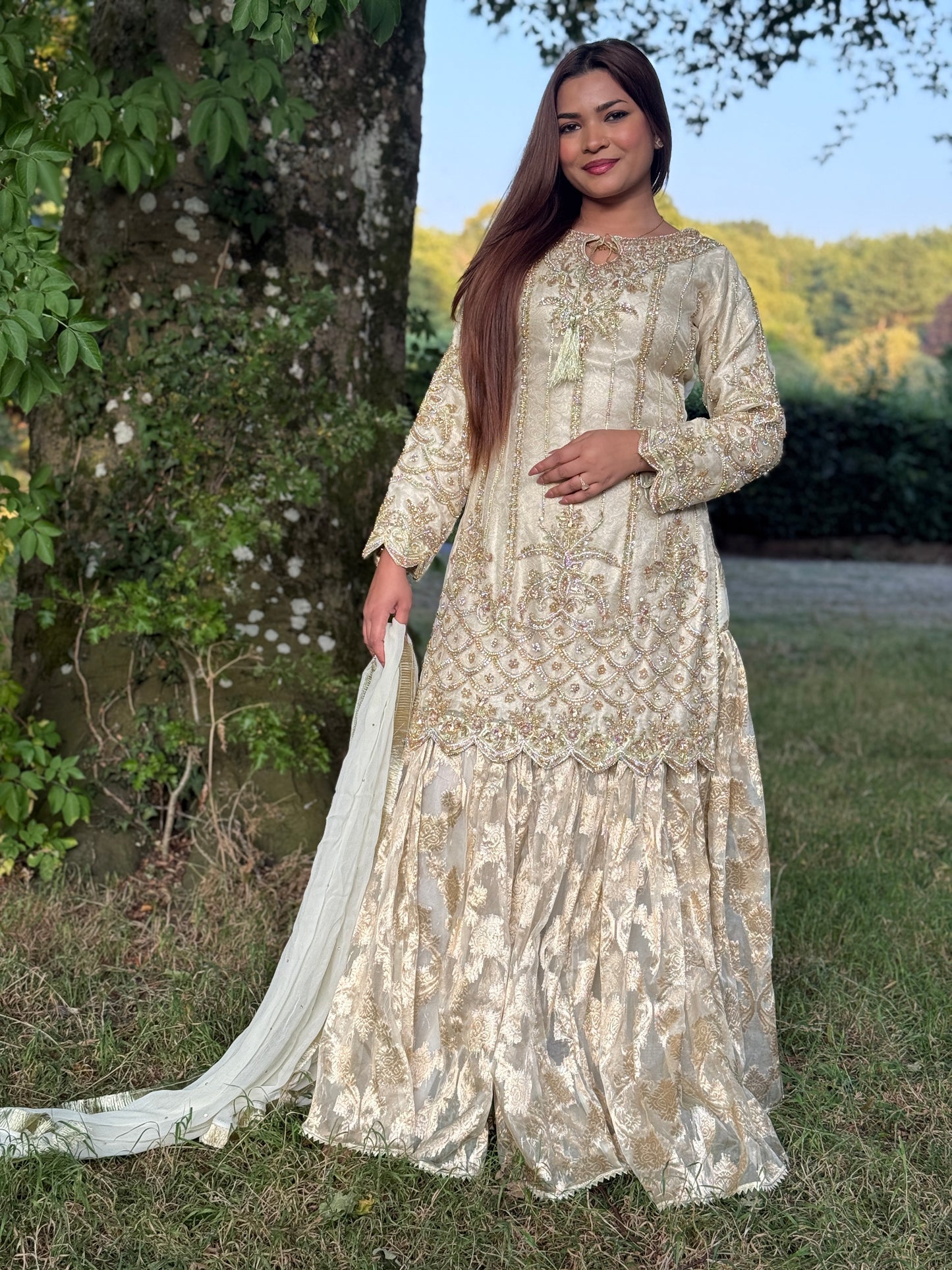 Amira Luxe - Heavy Embellished Silk Gharara