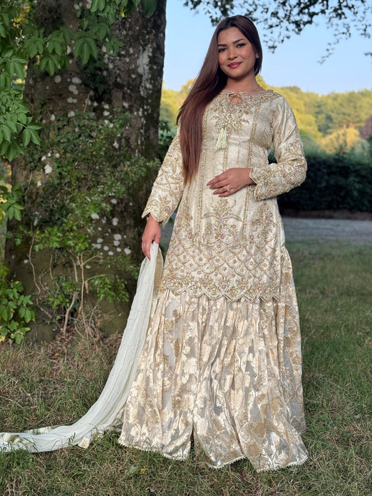 Amira Luxe - Heavy Embellished Silk Gharara*