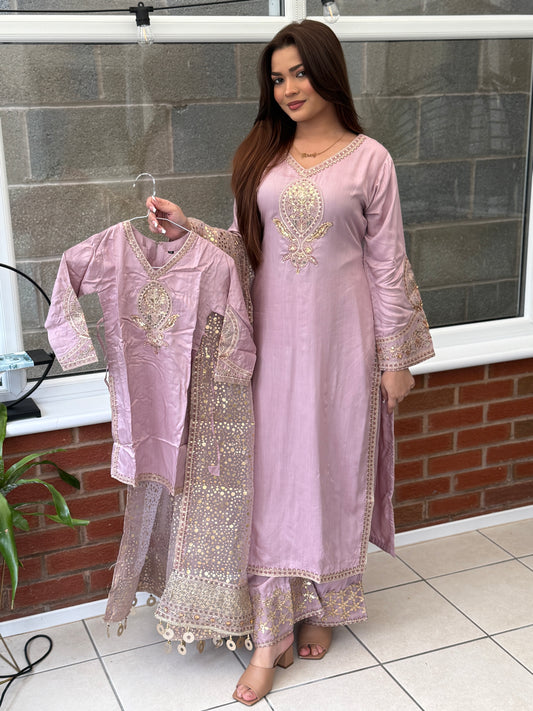 Blush Pink Noor Mother Daughter Eid