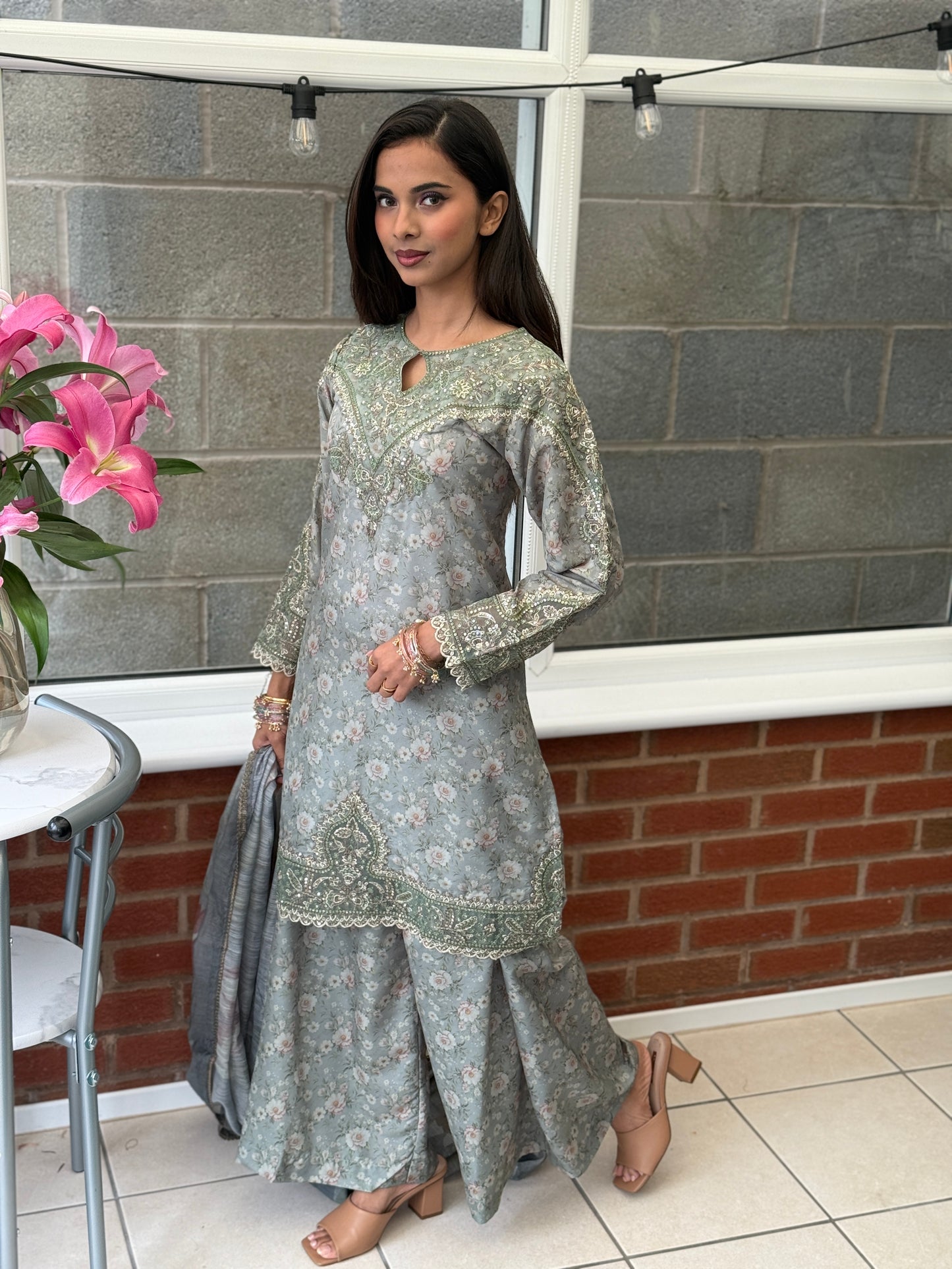 Mint Mirage Lawn Suit