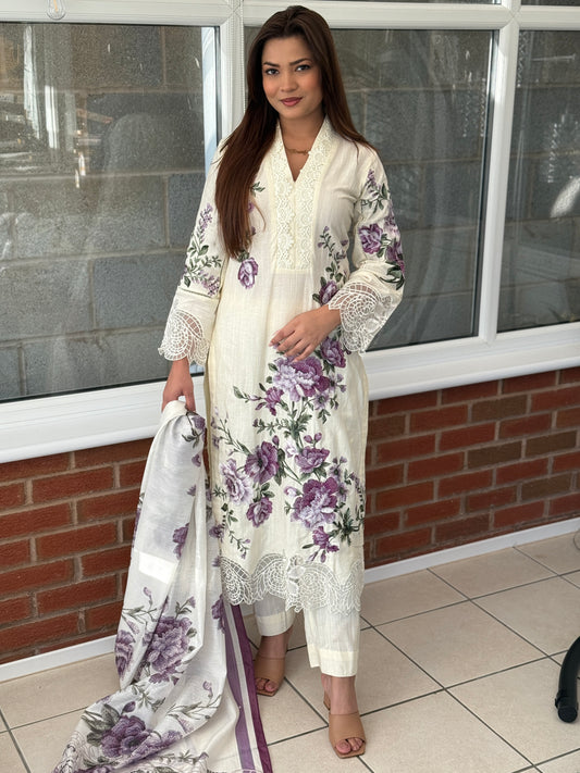 Amara Bloom - Floral Embroidered Suit