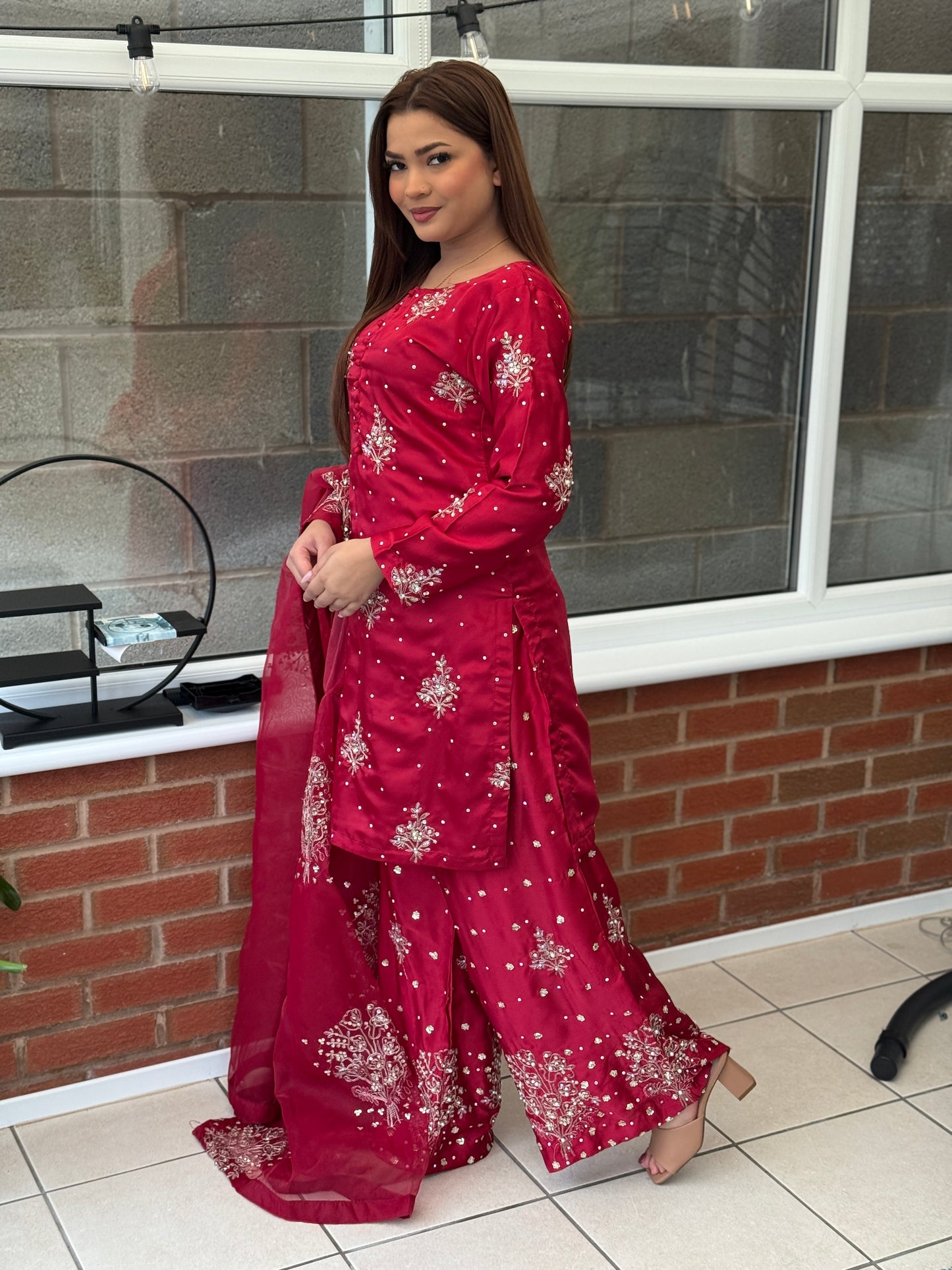 Rose Allure - Red Chamoise Silk