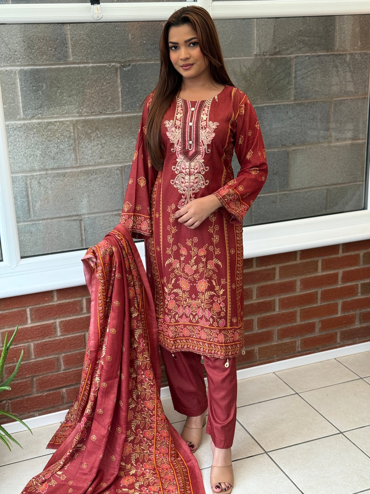 Marjaan Dhanak - Winter Embroidered Suit