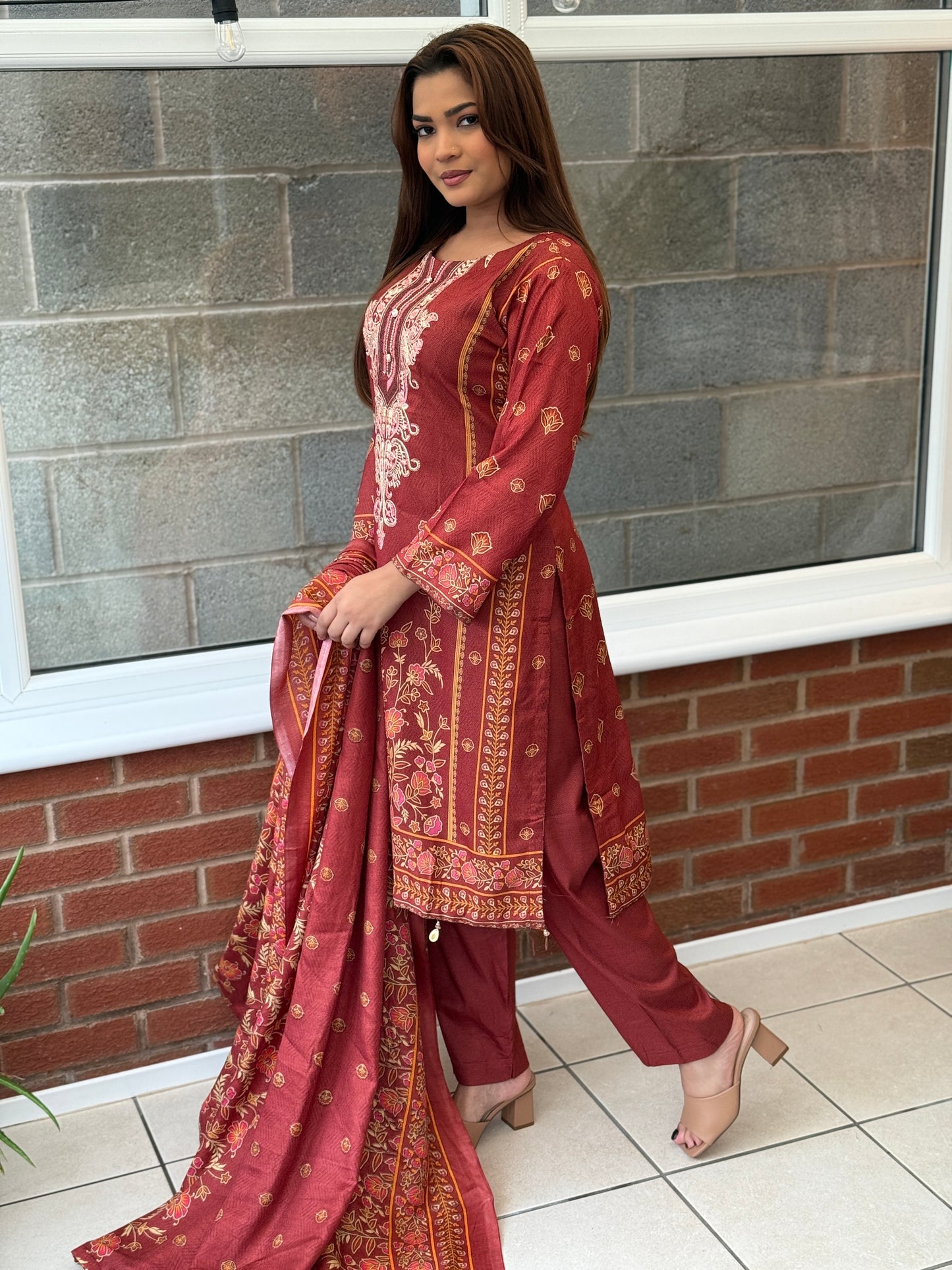 Marjaan Dhanak - Winter Embroidered Suit