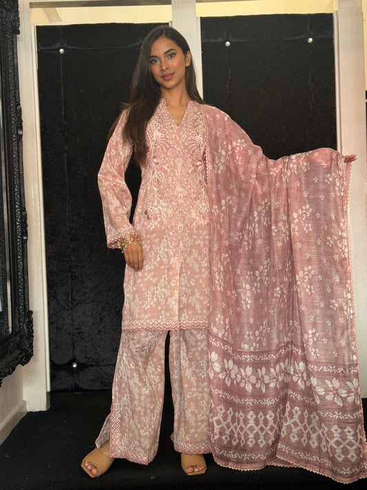 Rose Blush Pallazo Set