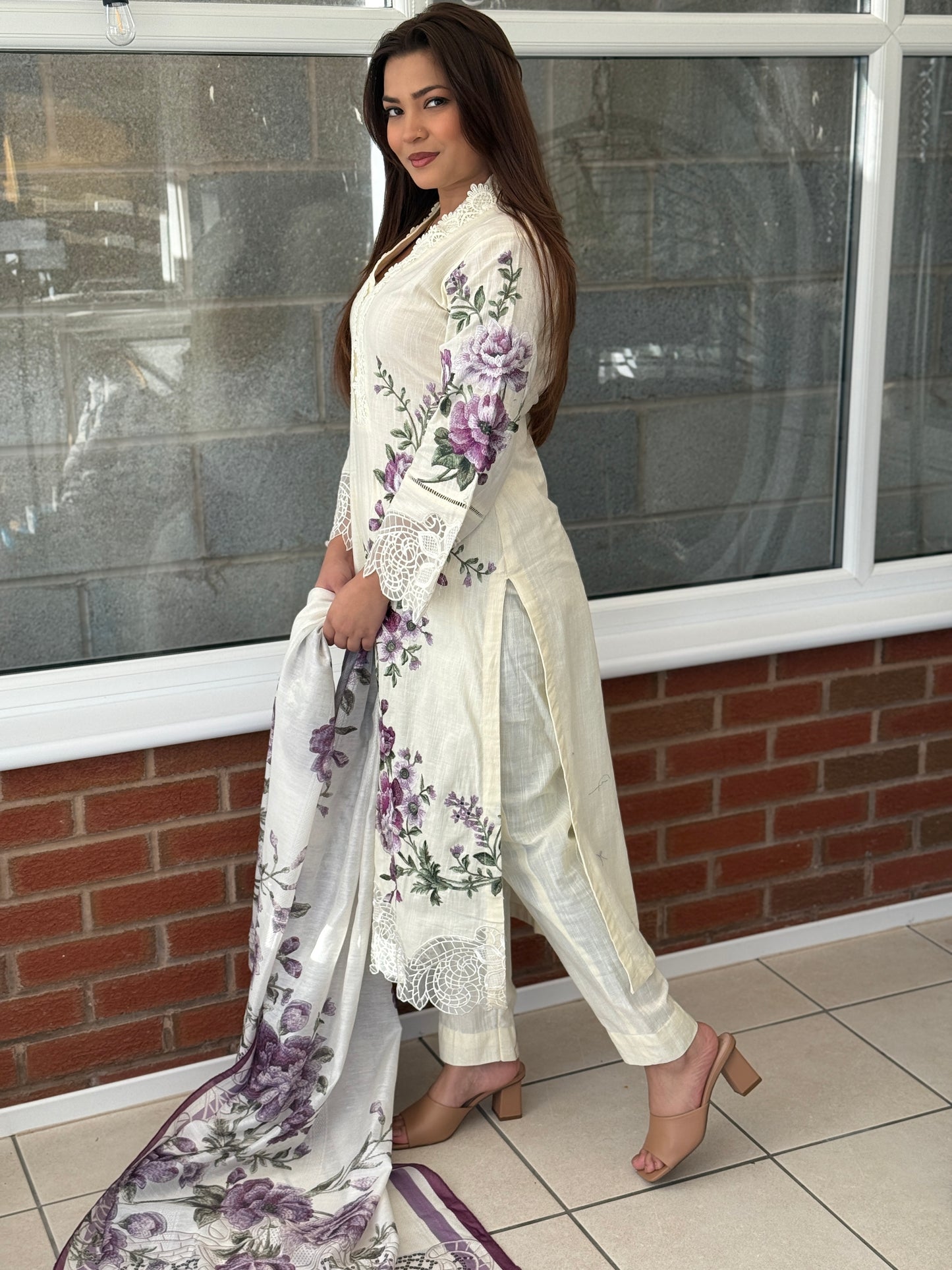 Amara Bloom - Floral Embroidered Suit