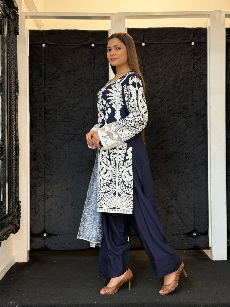 SEHAR - FARSI SHALWAR (NAVY)