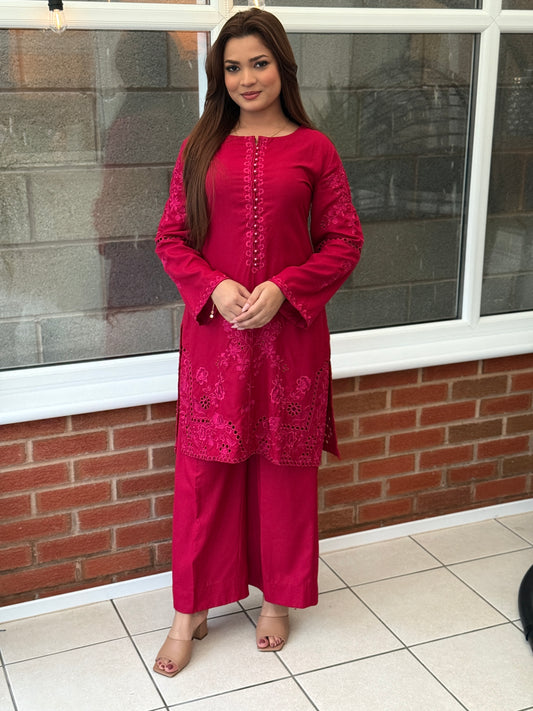 Rubina - Dhanak Cutwork 2 Piece