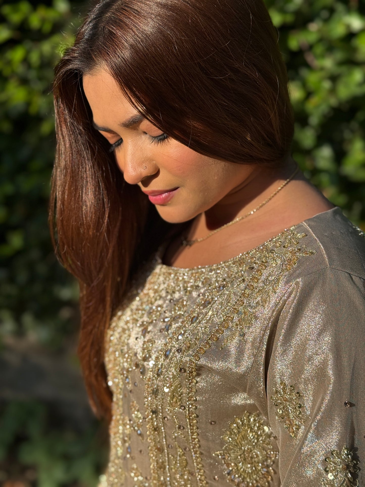 Champagne Royale - Luxury Hand Embellished Sharara Suit