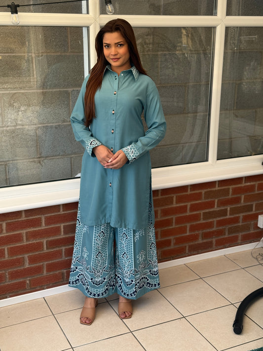 Liyana - Printed Dhanak Co- Ord