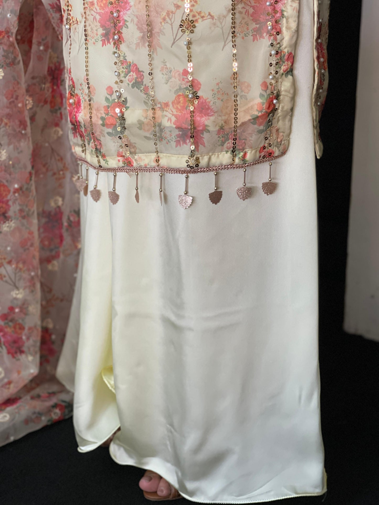 HANIA - PRINTED ORGANZA- LEMON