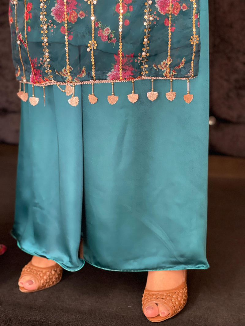 HANIA - PRINTED ORGANZA-GREEN