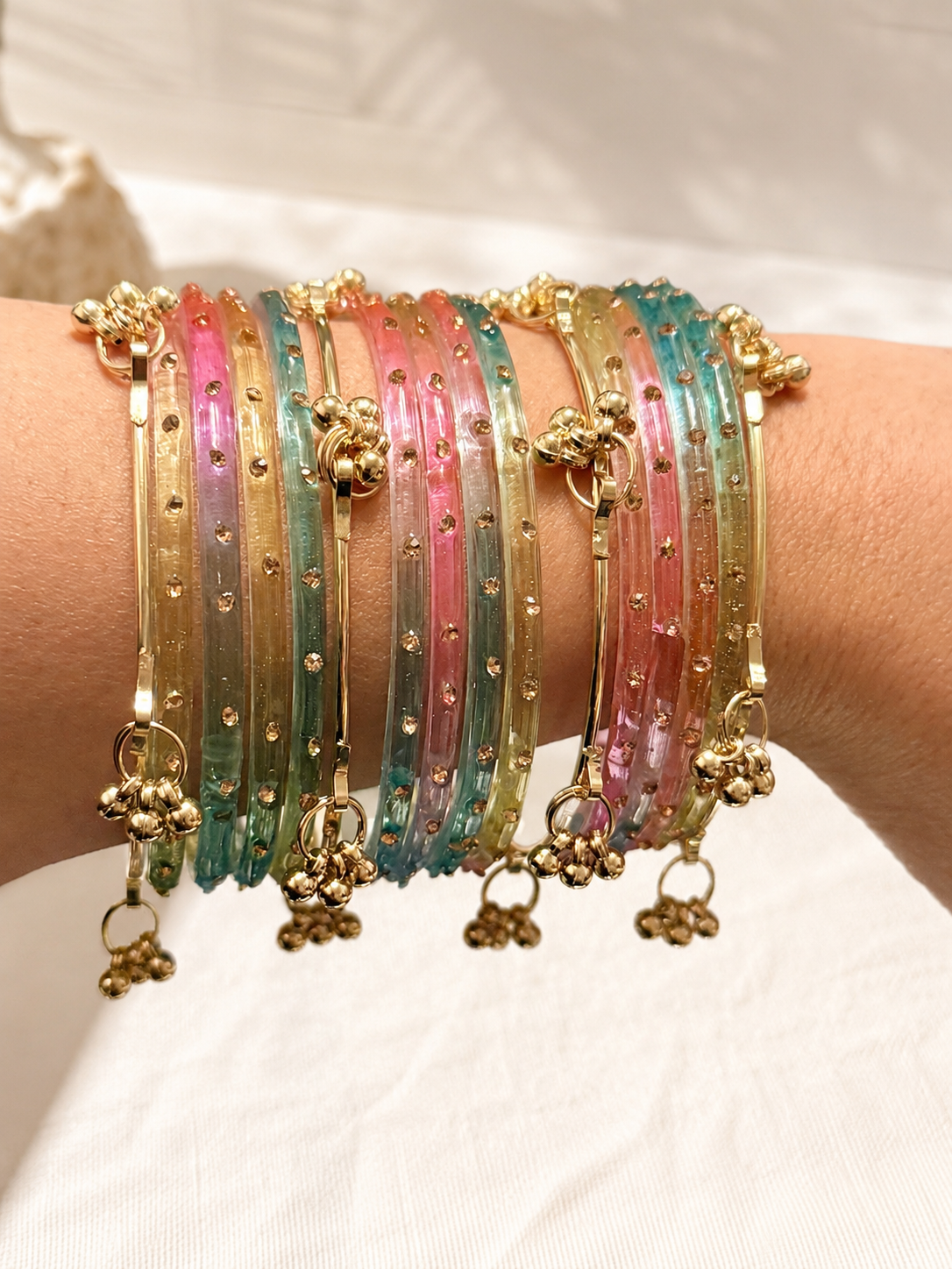 Kashmiri + Rainbow Stone Stack