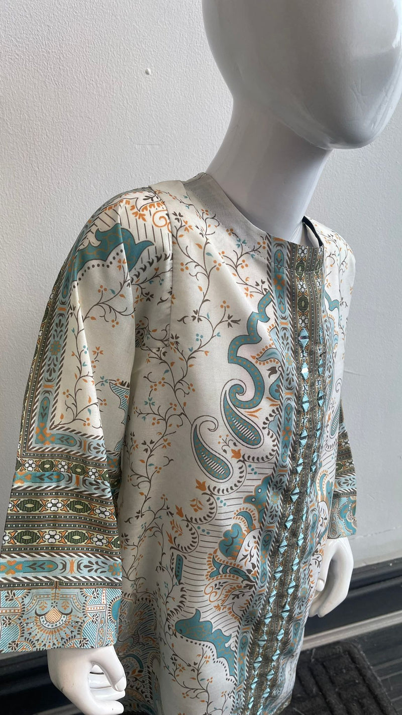 SASHA - TEAL WHITE