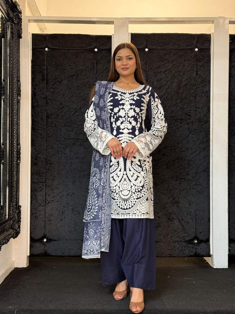 SEHAR - FARSI SHALWAR (NAVY)